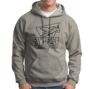 Turtle Beach Clothing grey mix save our lakes hoodie. Made in Canada 80% organic cotton